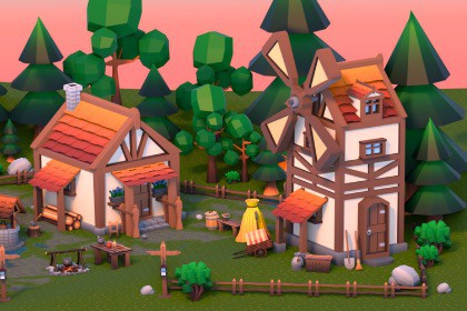 Stylized Village Props Pack