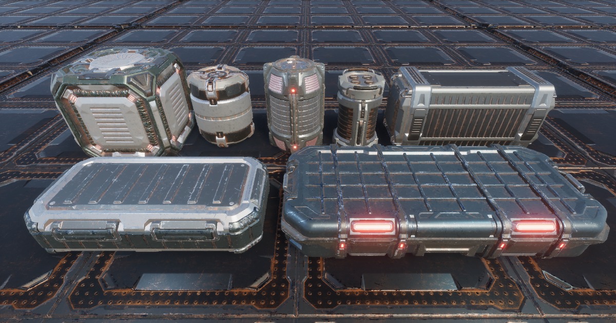 Sci-fi Industrial Cargo Container | 3D Props | Unity Asset Store