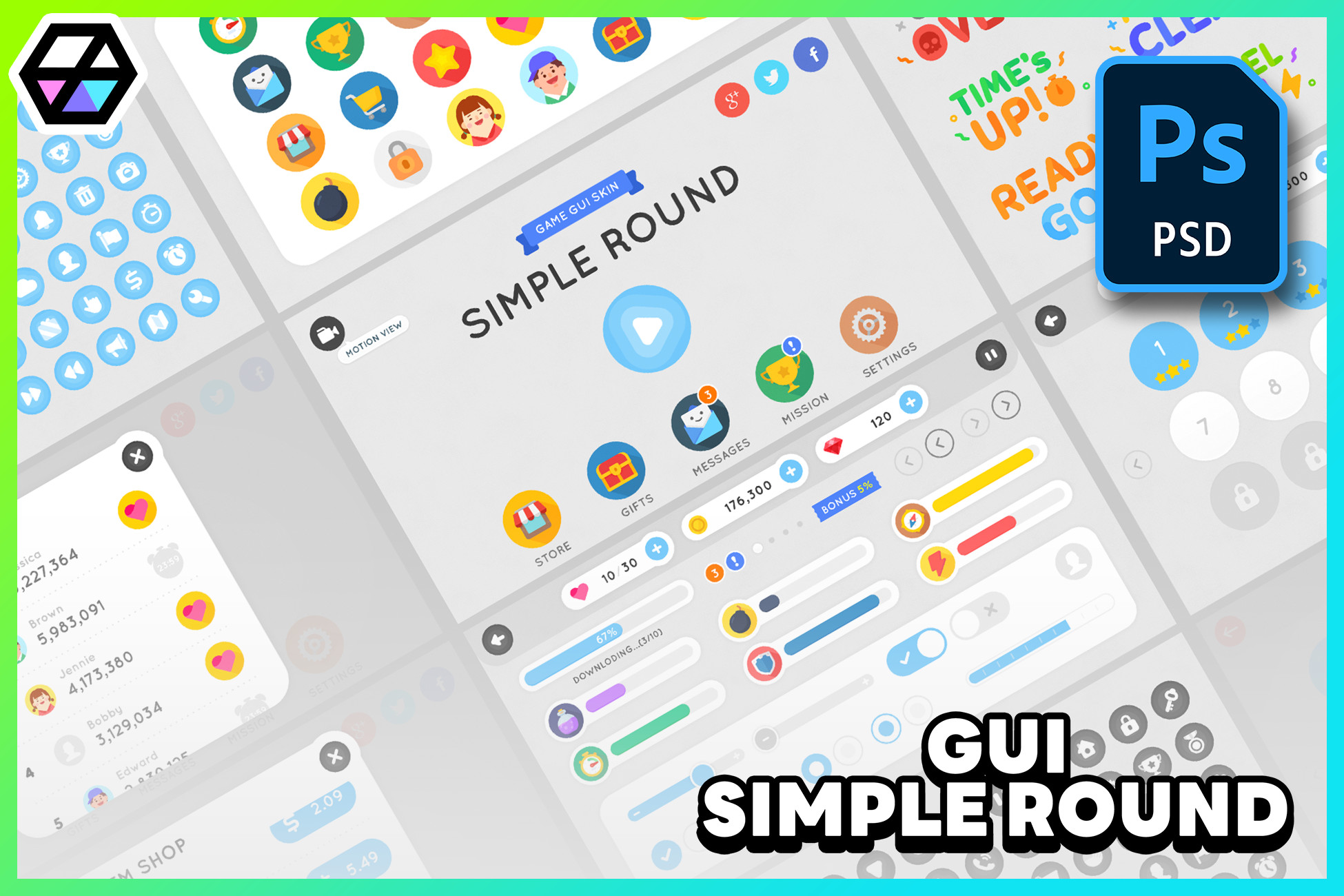 简单的圆形图像界面 GUI - Simple Round