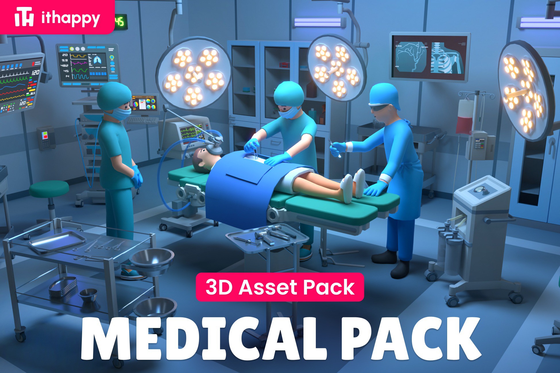 Medical Pack - Low Poly 3D Models Pack