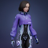 Sci-Fi CyberPunk Girl AW