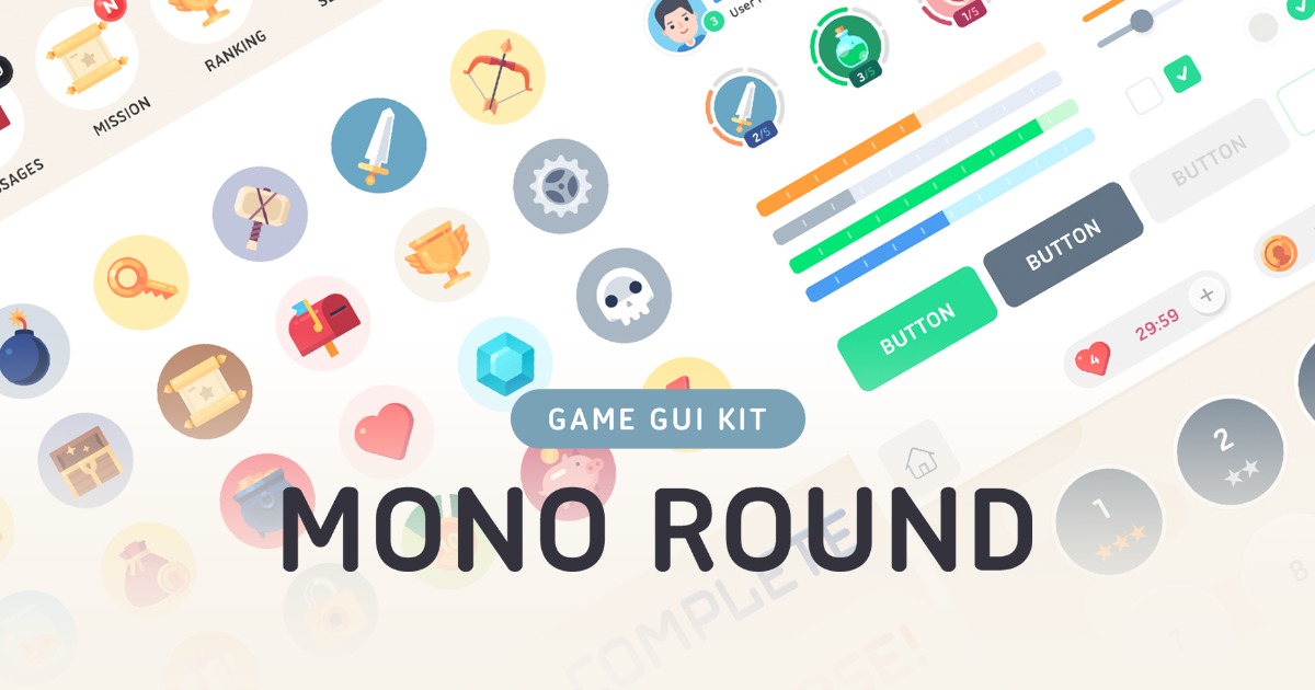 Round Gui GUI - Mono Round | 2D GUI | Unity Asset Store