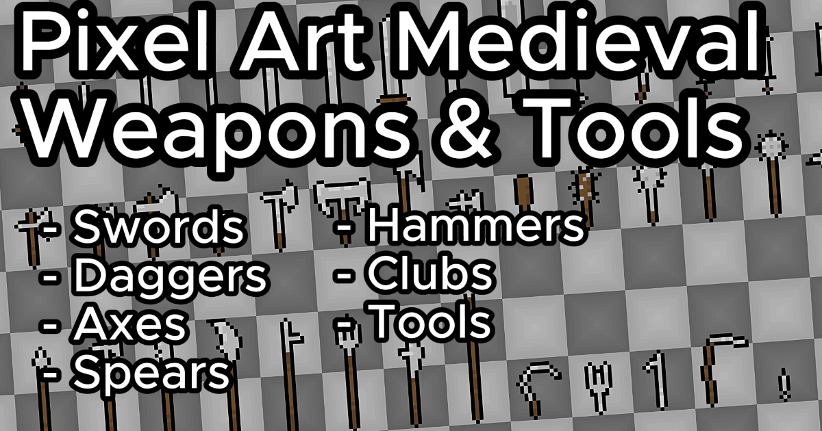 Medieval Weapons & Tools Free Iron Set | 2D Environments | Unity Asset ...