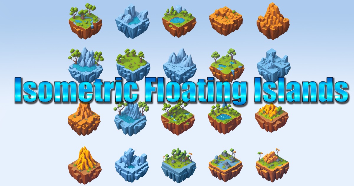Isometric Floating Islands | 2D Floating Islands | 2D Environments ...