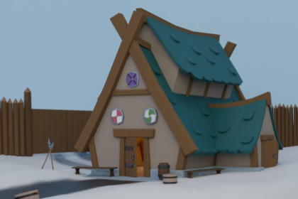 Viking Buildings Pack – Stylized Low Poly