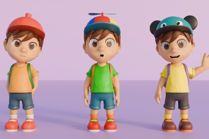 Stylized 3D Kid