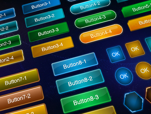 Beautiful Sweet Buttons Pack1 | 2D Icons | Unity Asset Store