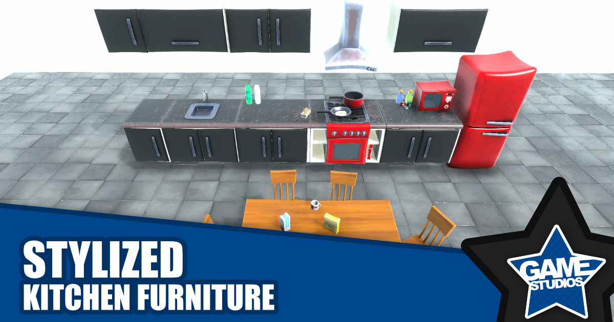 Stylized Kitchen Furniture | 3D Furniture | Unity Asset Store