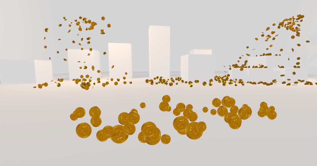 Coin Particles Gold Coins Burst Effect, Falling Coins | VFX Particles | Unity Asset Store