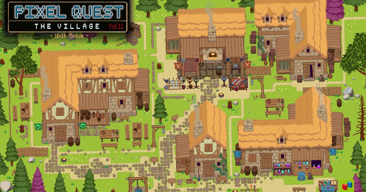 2D Pixel Quest Vol.11: The Village | 2D Environments | Unity Asset Store