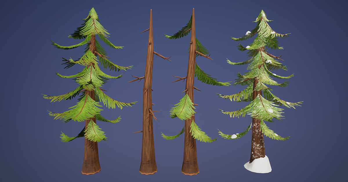 Stylized Pine Trees Collection | 3D Trees | Unity Asset Store
