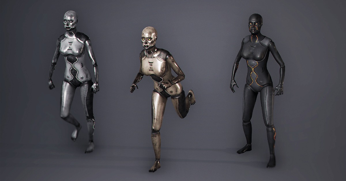 Robot Android Female 3D Robots Unity Asset Store