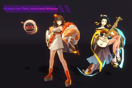 Kejōrō and Two_Mouthed Woman