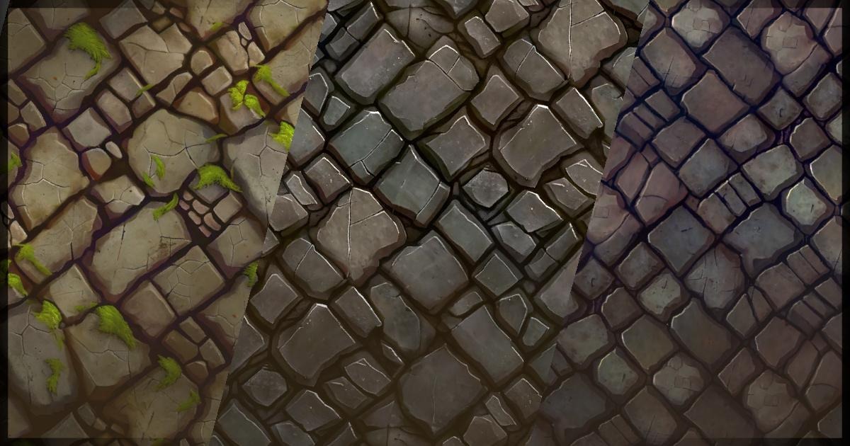 Path Texture For Unity Dungeon Floor, Stone Road - 20 TEXTURES (Hand-painted, Tileable) #1 ...