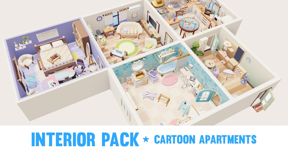 Cozy Cartoon Apartments | 3D Interior | Unity Asset Store
