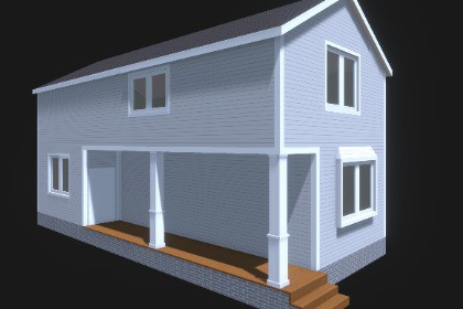 Low Poly Suburban House