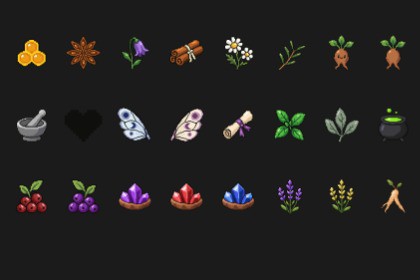 Witch Shop – Pixel Art Item Icons