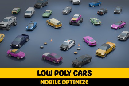 Mobile Optimize-Low Poly Cars