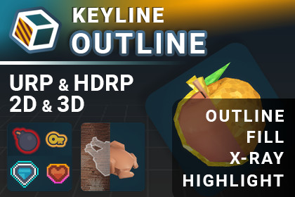 Keyline: Outline, Highlight, X-Ray, Fill · URP HDRP 2D 3D