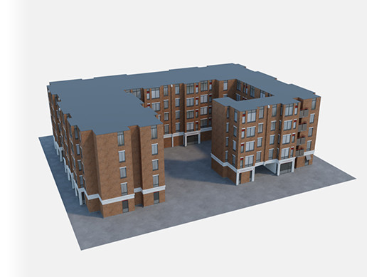Apartment block | 3D Exterior | Unity Asset Store