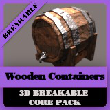 PBR Wooden Containers for 3D Breakables Core Pack