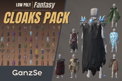 GanzSe Fantasy Low Poly Cloaks Pack
