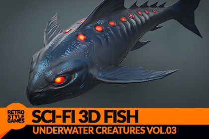 Sci-fi 3D Stylized Fish