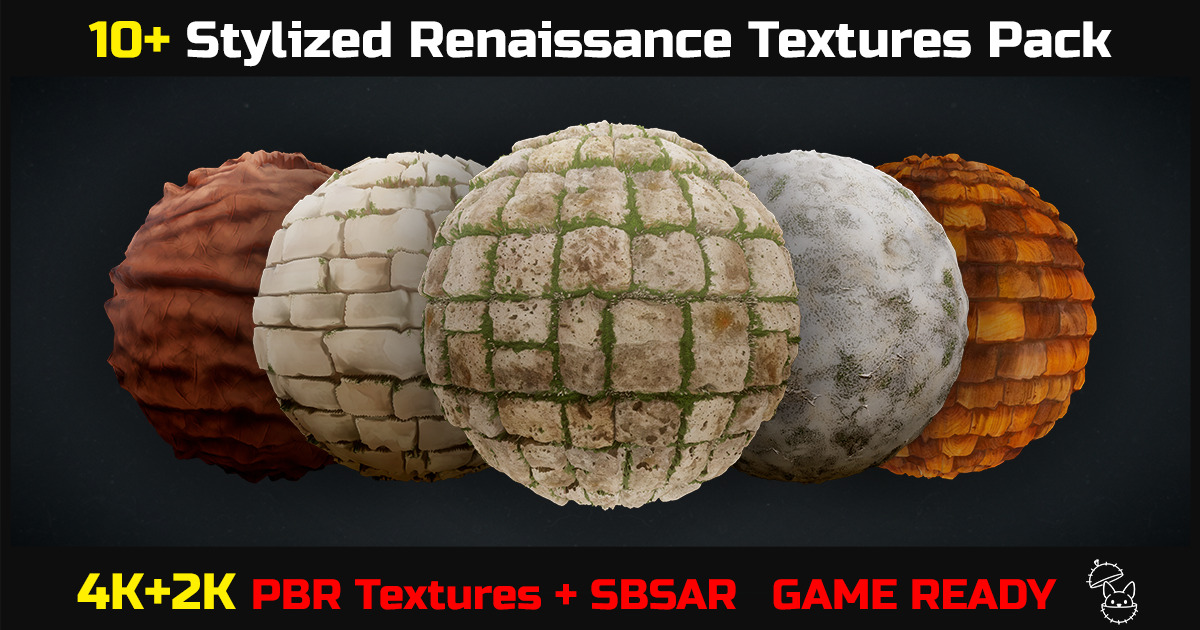 10+ Stylized Renaissance Textures Pack | 2D 텍스처 및 소재 | Unity Asset Store