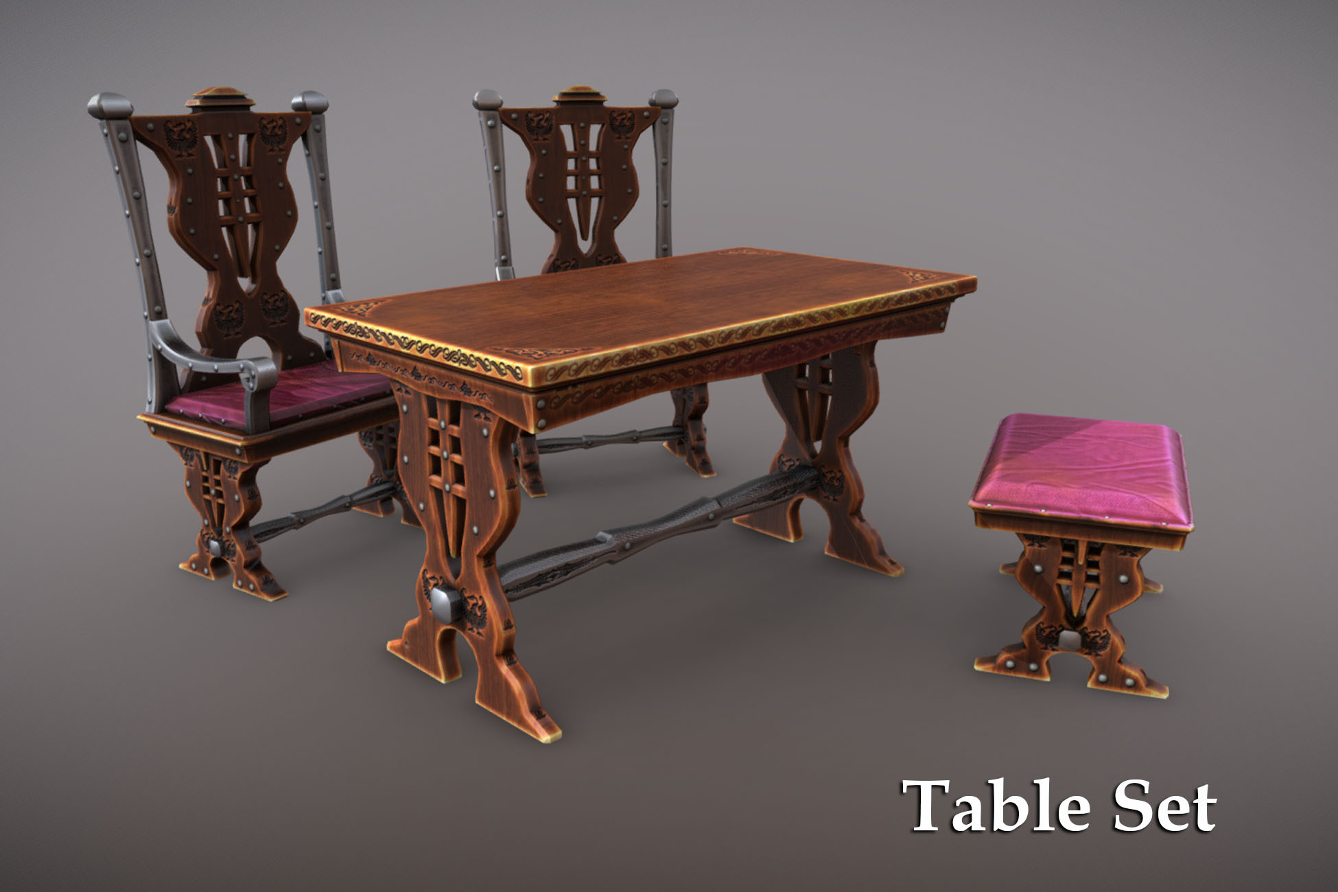 Table Set | 3D Furniture | Unity Asset Store