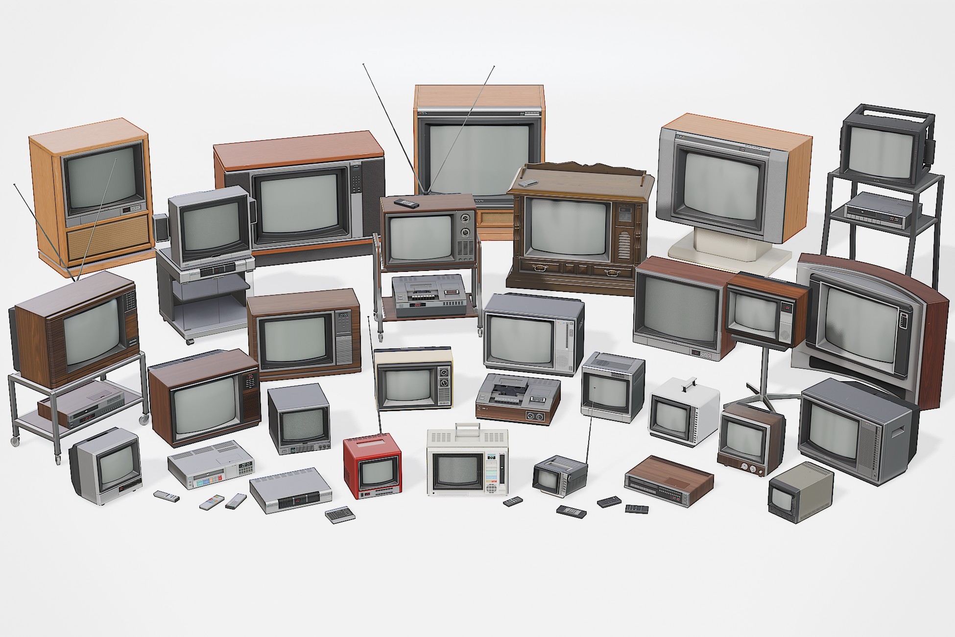 80s TVs Mega Pack - Vintage TV and VCR Collection