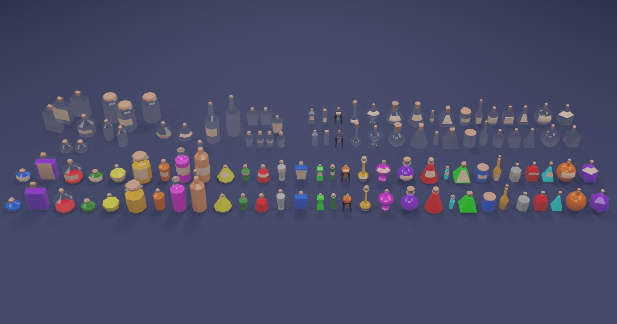 3D Game Kit-Potion Bottle Pack | 3D 소품 | Unity Asset Store