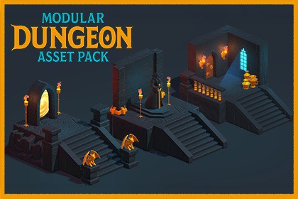 Modular Dungeon Asset Pack – 3D Environment Kit