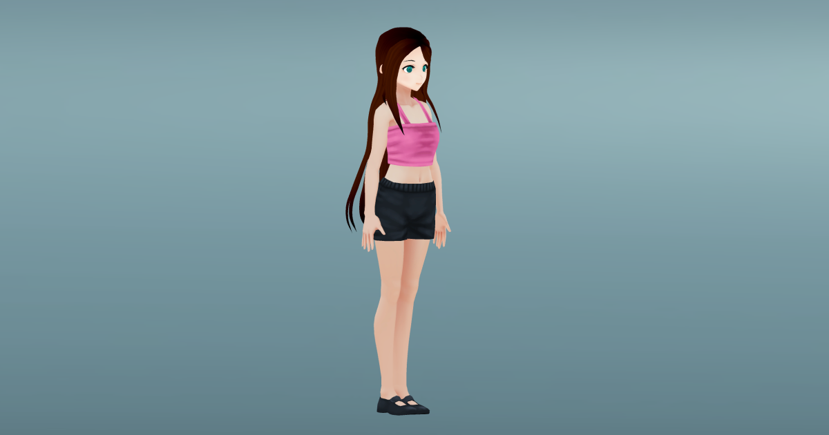 Casual 4 - Anime Girl Characters | 3D Humanoids | Unity Asset Store