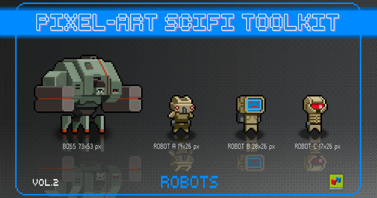 SciFi Robots Toolkit Vol.2 | 2D Characters | Unity Asset Store