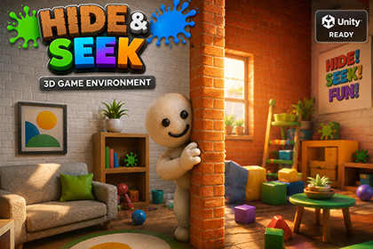 Stylized Hide & Seek Multiplayer Arena – Cartoon 3D Environment