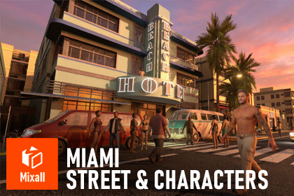Miami Street & Characters – Gangsters and Beach NPCs