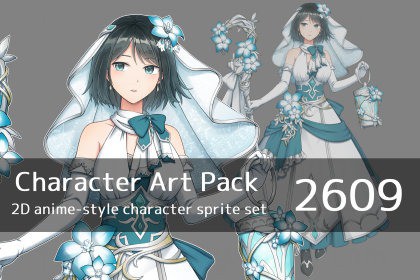Anime Character Art Pack: 2609 - Image: Female, witch, princess, priestess
