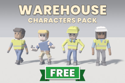 Free Warehouse Characters Pack Lite - Low-Poly Rigged Warehouse Cast