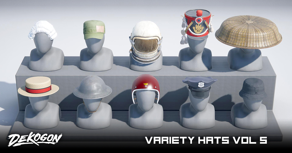 Variety Hats - VOL.5 | 3D Props | Unity Asset Store