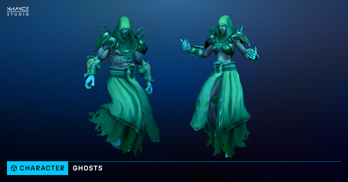 Modular Stylized Fantasy Ghosts | 3D Characters | Unity Asset Store