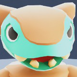 Cartoon Characters - Medium Frogwolf Warrior