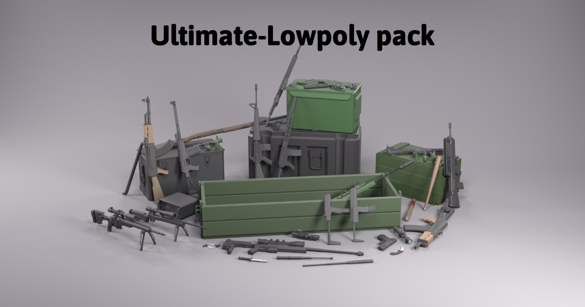 Ultimate Low Poly Weapon Pack | 3D Weapons | Unity Asset Store