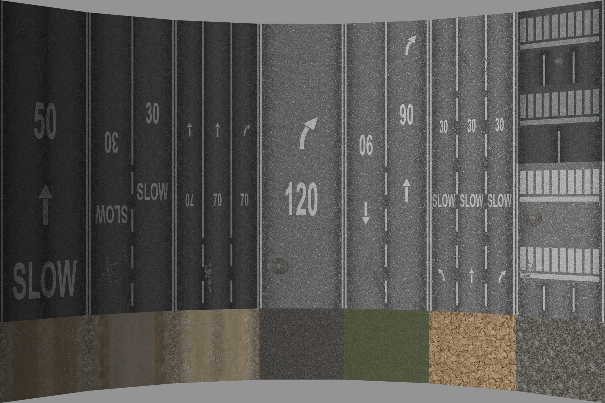 Road Terrain Texture Pack 2D Roads Unity Asset Store road-terrain-texture-pack-2d-roads-unity-asset-store