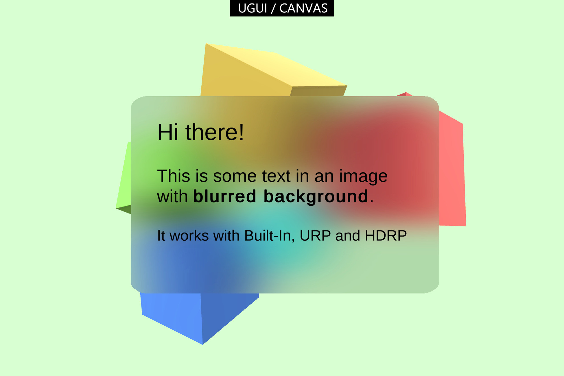 UGUI Canvas Blurred Background - Fast translucent UI Blur HDRP, URP ...