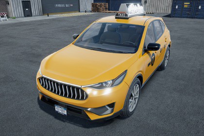 Yellow SUV taxi