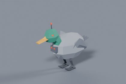 3D Robo Duck - Low Poly Rigged & Animated Robot Bird