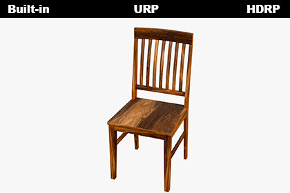 Natural Wood Slat Back Chair 3D Model