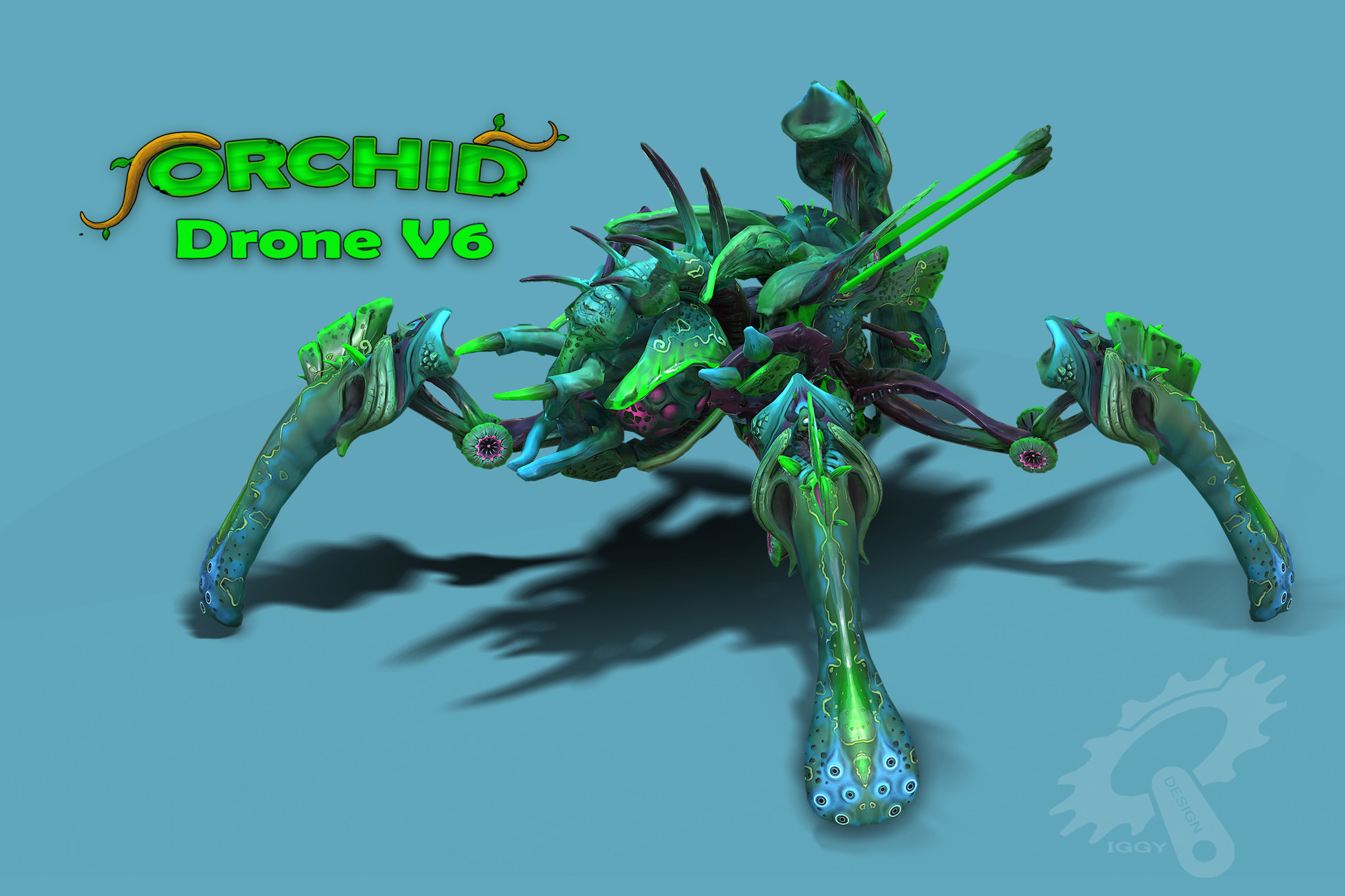Orchid Drone V6 - PBR - Animated
