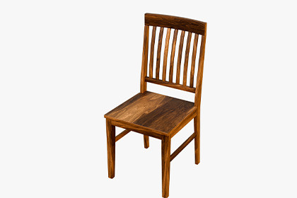 Natural Wood Slat Back Chair 3D Model