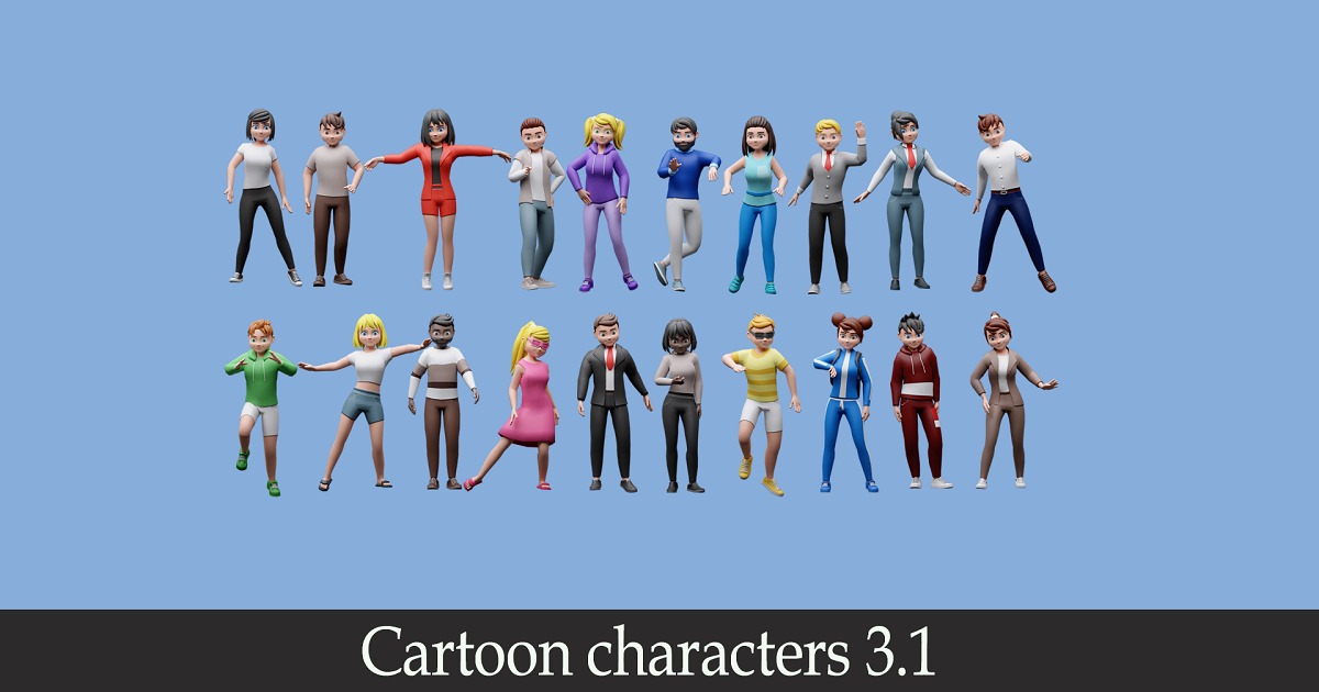 Cartoon characters 3.1 | 3D 角色 | Unity Asset Store
